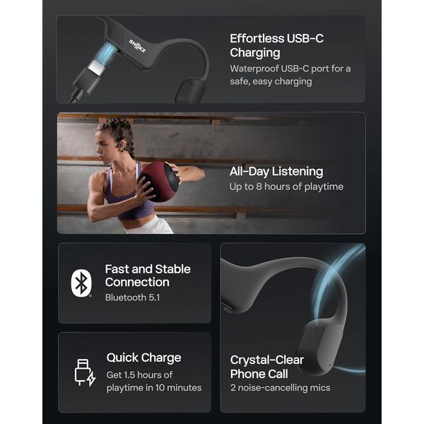 Shokz OpenRun Black - Type C