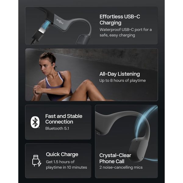 Shokz OpenRun Mini Black - Type C