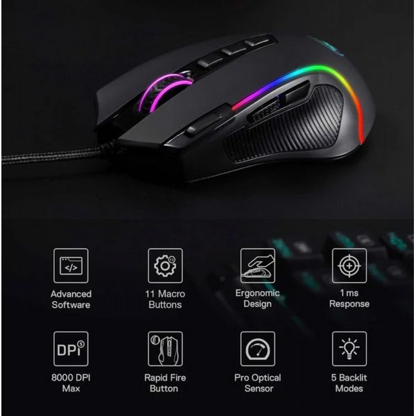 Redragon M612 Predator RGB Gaming Mouse