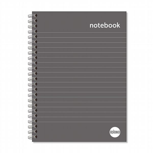 RHINO Everyday A5 Twinwire Hardback Notebook 160 Pages / 80 Leaf 8mm Lined