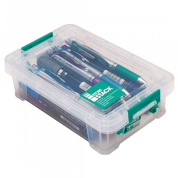 StoreStack 0.8 Litre Storage Box W200xD125xH50mm Clear RB90118