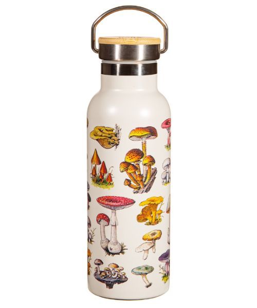 Vintage Mushroom Metal Water Bottle