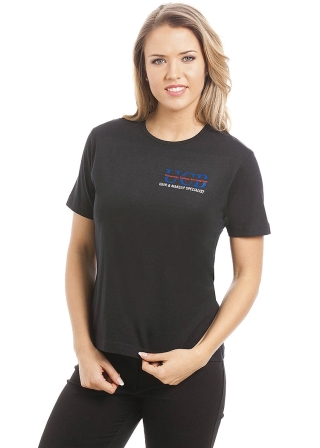 Ladies Black T Shirt With UCB Branding. Size 18 (2XL)