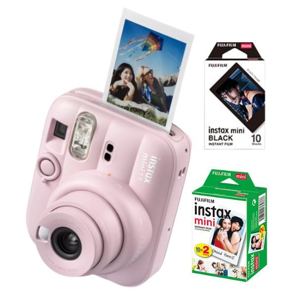  Fujifilm Instax Mini 13 Candy Pink Instant Camera + 30-Pack Film Bundle (Twin Pack & Black...